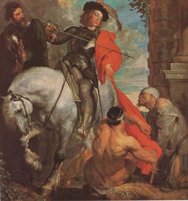 Anthony Van Dyck St Marrin Dividing his Cloak (mk08) Norge oil painting art